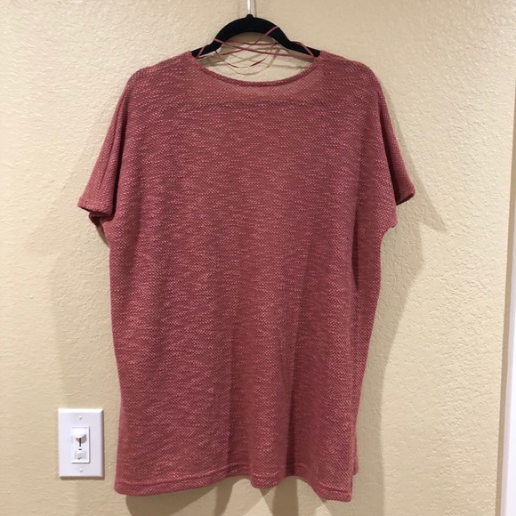 Crotchet Knit burnt coral open cardigan - Picture 2 of 3